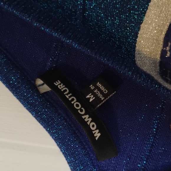 Sparkly blue and silver wow culture dress - Picture 3 of 3